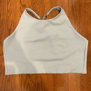 Girlfriend Collective Topanga Halter Bra. Size Large. Light Blue.